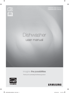 Manual Samsung DW80K7050US/AC Dishwasher
