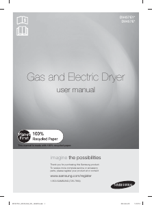 Manual Samsung DV457EVGSGR/AA Dryer