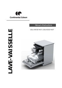 Mode d’emploi Continental Edison CELVW3D1407 Lave-vaisselle