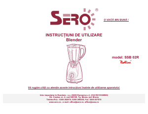 Manual Sero SSB 02R Redline Blender
