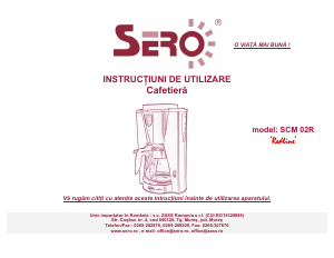 Manual Sero SCM 02R Redline Cafetieră