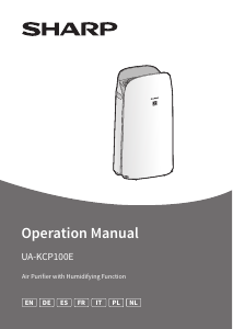 Manuale Sharp UA-KCP100E-W Purificatore d'aria