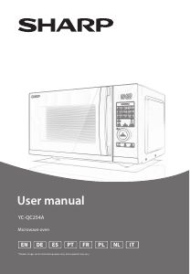 Manual de uso Sharp YC-QC254AE-B Microondas