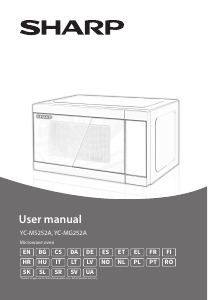 Manual de uso Sharp YC-MS252AE-B Microondas
