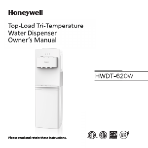 Manual Honeywell HWDT-620W Water Dispenser