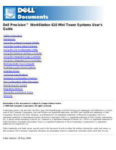 Handleiding Dell Precision 610 Desktop