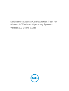 Manual Dell Remote Access Configuration Tool Version 1.2