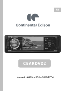 Mode d’emploi Continental Edison CEARDVD2 Autoradio