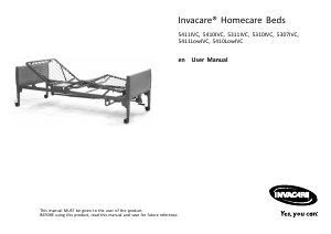 Handleiding Invacare Homecare 5411LowIVC Ziekenhuisbed