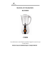 Mode d’emploi Continental Edison CEB50 Blender