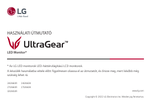 Használati útmutató LG 27GN60R-B UltraGear LED-es monitor
