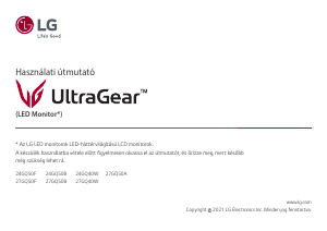 Посібник LG 24GQ50F-B UltraGear Світлодіодний монітор