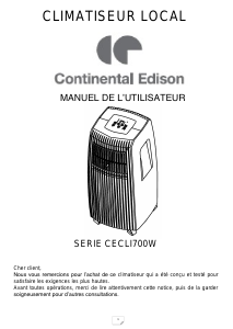 Mode d’emploi Continental Edison CECLI700W Climatiseur