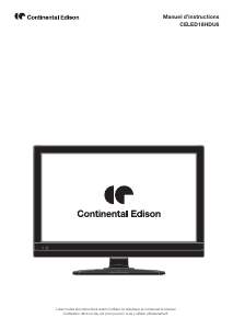 Mode d’emploi Continental Edison CELED18HDU6 Téléviseur LED