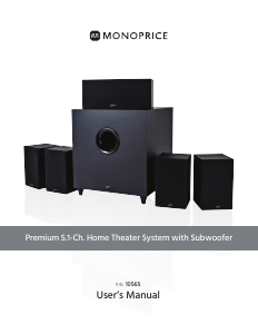 Manual Monoprice 10565 Home Theater System