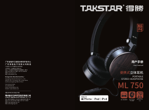 Manual Takstar ML 750 Headphone