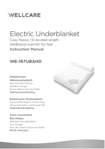 Handleiding Wellcare WE-167UBAHD Elektrische deken