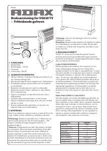 Manual Adax VG 620 TV Heater