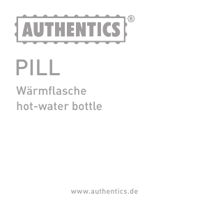 Manual Authentics Pill Hot Water Bottle