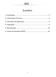 Manual FORTG FG0005.FE.A Plaina