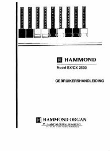 Handleiding Hammond CX 2500 Orgel