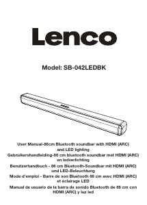 Manual de uso Lenco SB-042LEDBK Altavoz