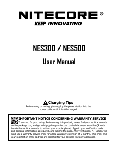 Manuale Nitecore NES500 Caricatore portatile