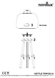 Bruksanvisning Nordlux Kettle Tripod 31 Lampa