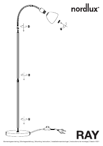 Manuale Nordlux Ray Single Lampada