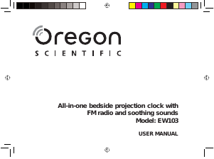 Manuale Oregon EW103 Radiosveglia