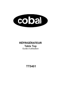 Mode d’emploi Cobal TT5401 Réfrigérateur