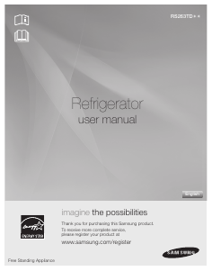 Manual Samsung RS263TDRS Fridge-Freezer
