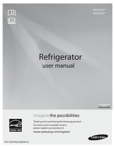 Manual Samsung RS265TDBP Fridge-Freezer