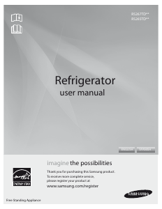 Manual de uso Samsung RS267TDBP Frigorífico combinado