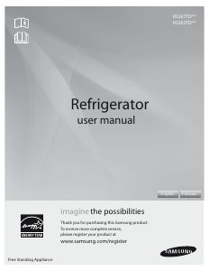 Manual Samsung RS267TDRS Fridge-Freezer
