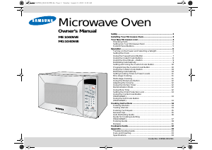 Manual Samsung MG1040WE Microwave