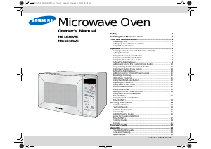 Manual Samsung ME1040WE Microwave