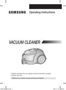 Manual Samsung VCC4332V3B/XSH Vacuum Cleaner