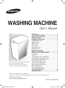 Manual Samsung WB95J4 Washing Machine