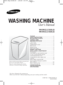 Manual Samsung WA15G2Q1FY/YL Washing Machine