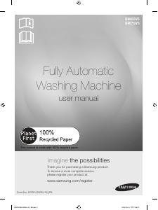 Handleiding Samsung SW65V5 Wasmachine
