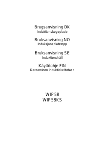 Bruksanvisning Witt WIP 58 KS Häll