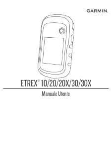 Manuale Garmin eTrex 20 Navigatore palmare
