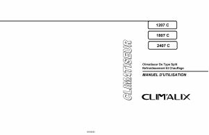Mode d’emploi Climalix 1207C Climatiseur