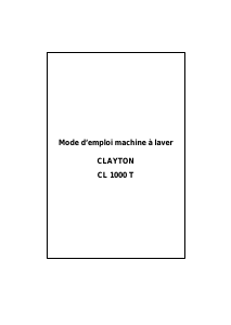 Mode d’emploi Clayton CL1000T Lave-linge