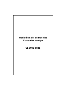 Mode d’emploi Clayton CL1005BTRS Lave-linge