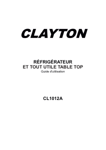 Mode d’emploi Clayton CL1012A Réfrigérateur