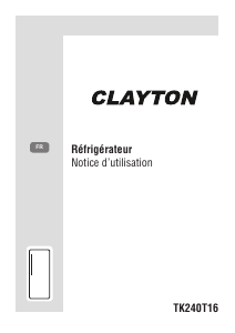 Mode d’emploi Clayton TK240T16 Réfrigérateur