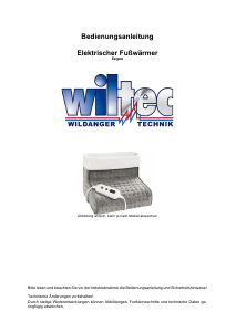 Bedienungsanleitung Wiltec 62902 Fußwärmer