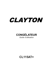 Mode d’emploi Clayton CL115AT+ Congélateur